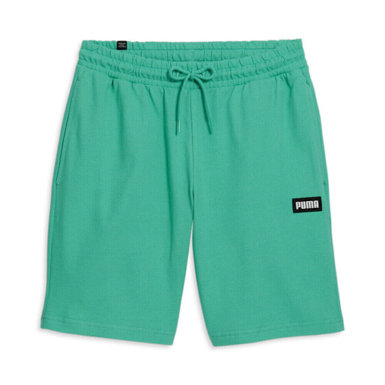 Puma Woven Badge Logo Shorts Mens Green Casual Athletic Bottoms 53963414