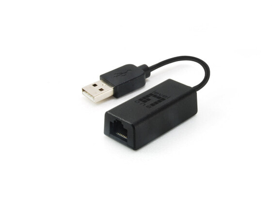 LevelOne Fast Ethernet USB Network Adapter - Wired - RJ-45 - USB - 100 Mbit/s - Black