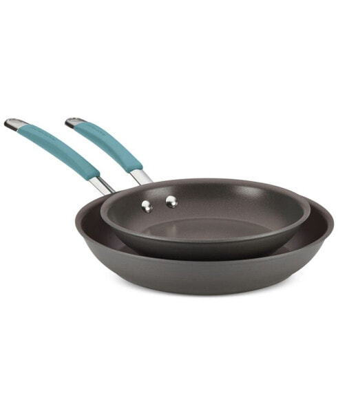 Cucina Agave Blue Hard-Anodized 9.25" & 11.5" Skillet Set