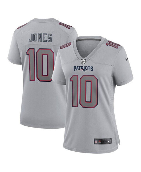 Women's Mac Jones Gray New England Patriots Atmosphere Fashion Game Jersey