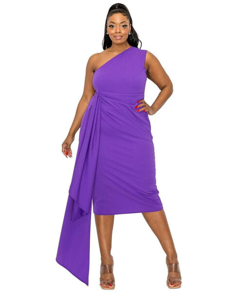 Plus Size Esme Front Draped Sash Dress