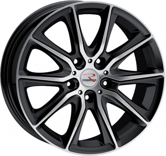 Колесный диск литой R-Style Wheels SR13 black front polished 8x17 ET35 - LK5/112 ML70.4