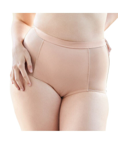 Plus Size Nude Shade Smooth High Waisted Brief Panty