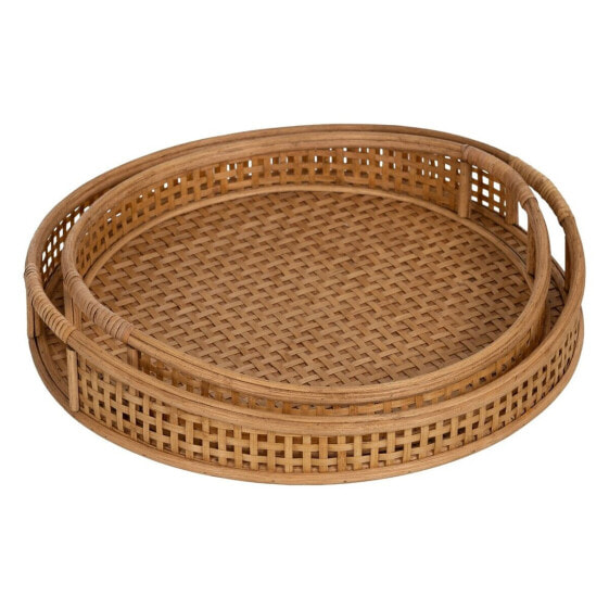 Поднос натуральный из бамбука BB Home Tray 44,5 x 44,5 x 8,5 см (2 штуки)