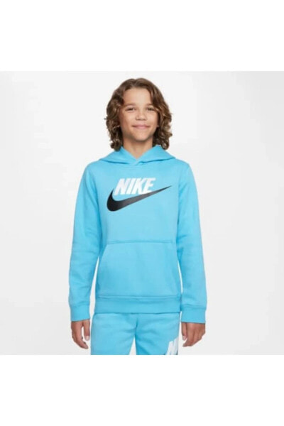 Толстовка Nike Sportswear Club Pullover Детская Синяя Sweatshirt CJ7861-468