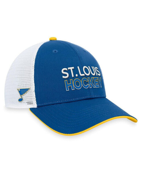 Men's Blue, White St. Louis Blues Authentic Pro Alternate Jersey Adjustable Trucker Hat