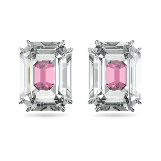 Swarovski Damen Ohrringe Chroma Ohrstecker Oktagon-Schliff, Rosa, Rhodiniert 5600627