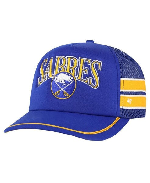 Men's Royal Buffalo Sabres Sideband Stripes Trucker Snapback Hat