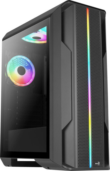 AEROCOOL ADVANCED TECHNOLOGIES Aerocool SPLINTER DUO ATX Gaming Case 3x ARGB 12cm Fans + Front Mesh, Midi Tower, PC, Black, ATX, micro ATX, Mini-ITX, ABS, SPCC, 16.1 cm