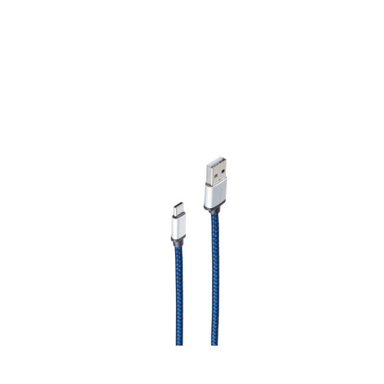 Разъем USB A - USB C 2.0 шнур 2 м синий shiverpeaks BS14-50024 - 480 Mbit/s