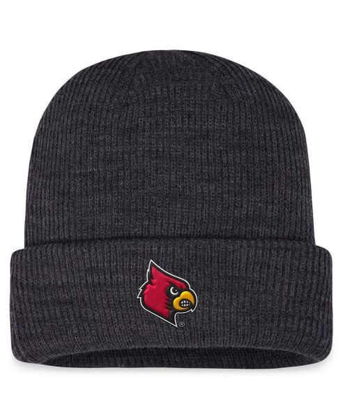 Men's Charcoal Louisville Cardinals Sheer Cuffed Knit Hat