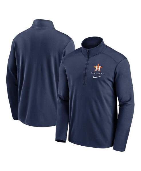 Men's Navy Houston Astros Franchise Logo Pacer Performance Half-Zip Top