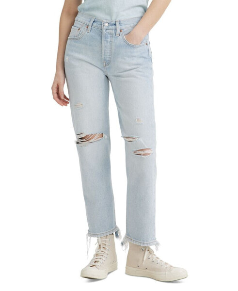 501® Cropped Straight-Leg High Rise Jeans