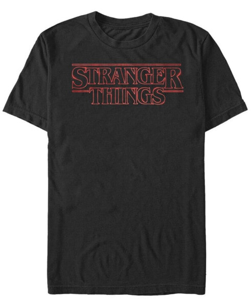 Stranger Things Men's Neon Logo Short Sleeve T-Shirt