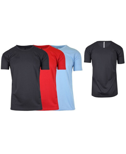 Men's Short Sleeve Moisture-Wicking Quick Dry Performance Tee, Pack of 3