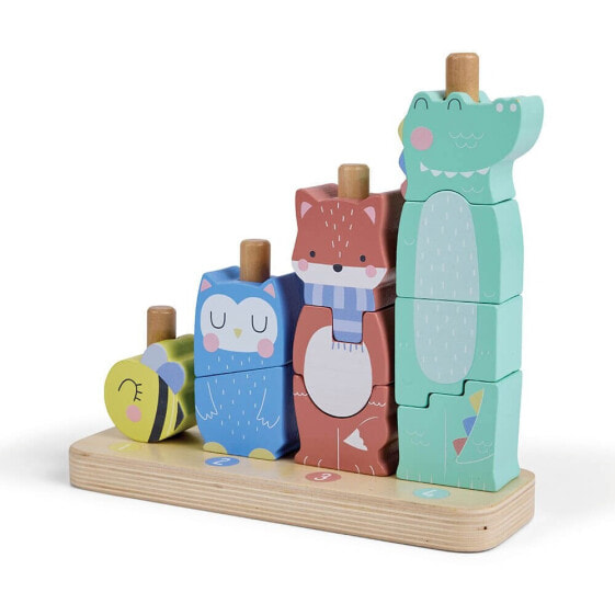 EUREKAKIDS Wooden stacking toy to learn to count