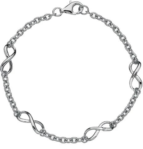 Silver bracelet with diamond Infinity DL293