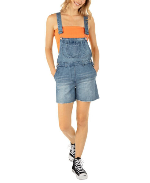 Juniors' Mika Denim Shortalls