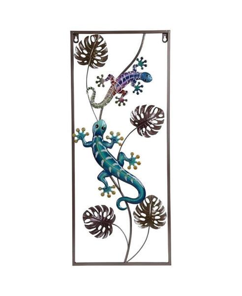 27.5"H Rectangle Lizards Wall Plaque Decor Home Decor Perfect Gift for House Warming, Holidays and Birthdays