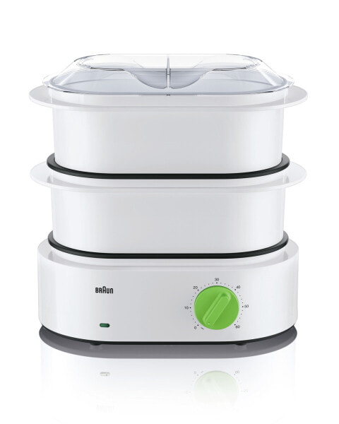 Braun FS 3000 - 2 basket(s) - Green - White - Countertop - Rotary - Front - 2 L