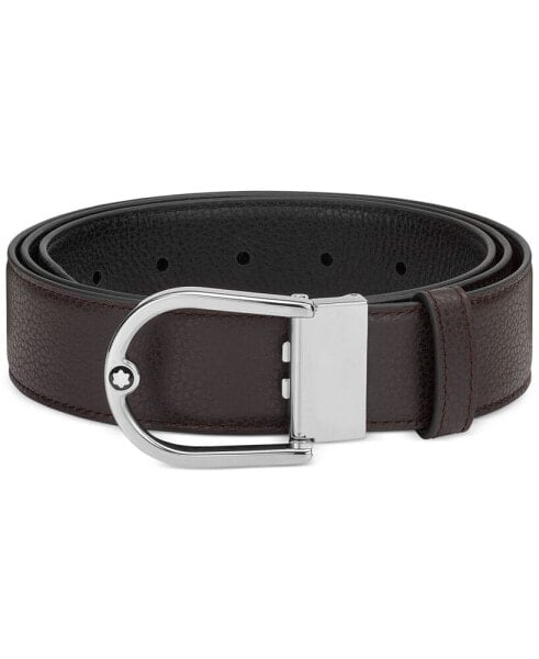 Men's Horseshoe Buckle Leather Belt