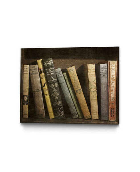 36" x 24" Vintage Like Book Collection II Museum Mounted Canvas Print