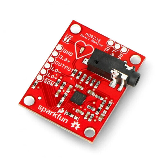 Sensor for measuring heart activity - AD8232 - SparkFun SEN-12650