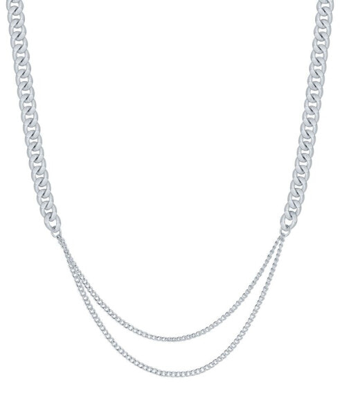 Fine Silver-Plated Curb Chain Necklace