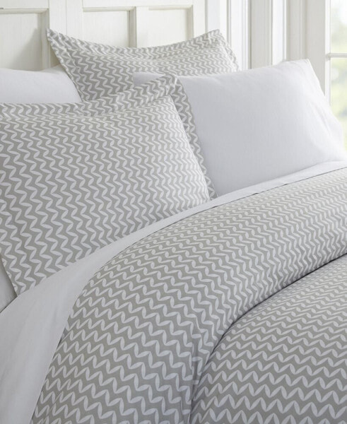 Tranquil Sleep Patterned Duvet Cover Set by The Home Collection, King/Cal King
