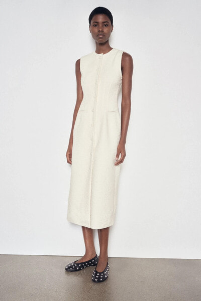 TEXTURED SHIFT DRESS ZW COLLECTION