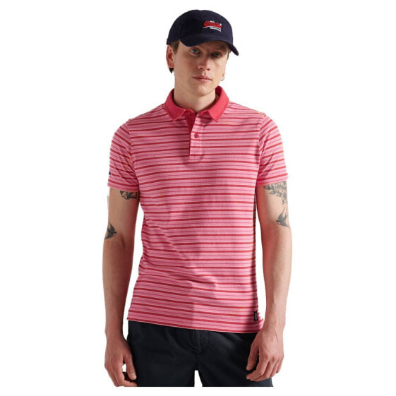 SUPERDRY Academy Stripe short sleeve polo