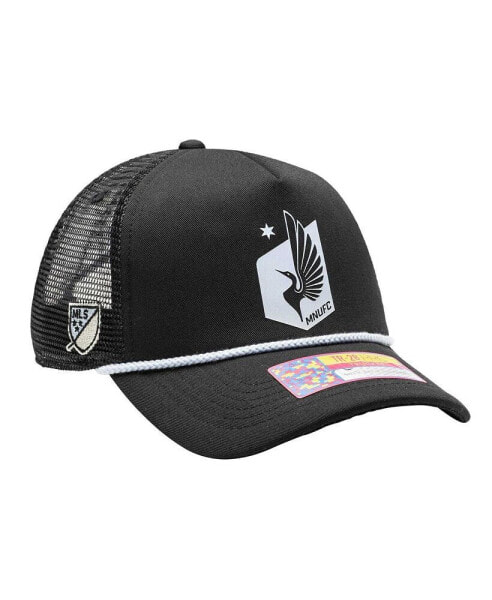 Men's Black Minnesota United FC Atmosphere Trucker Adjustable Hat