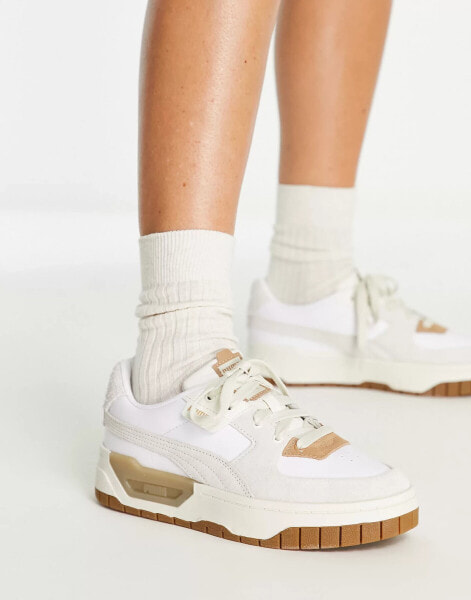 Puma Cali Dream trainers in white and brown neutrals - exclusive to ASOS