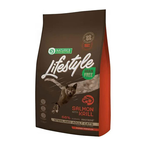 NATURE´S P Lifestyle Grain Free Esteriliz Salmón Krill 1.5kg Cat Feed