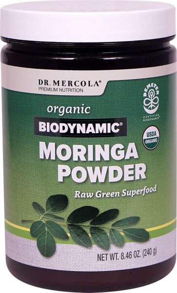 Dr. Mercola Biodynamic Moringa Powder Суперфуд,растительный порошок маринги 240 г