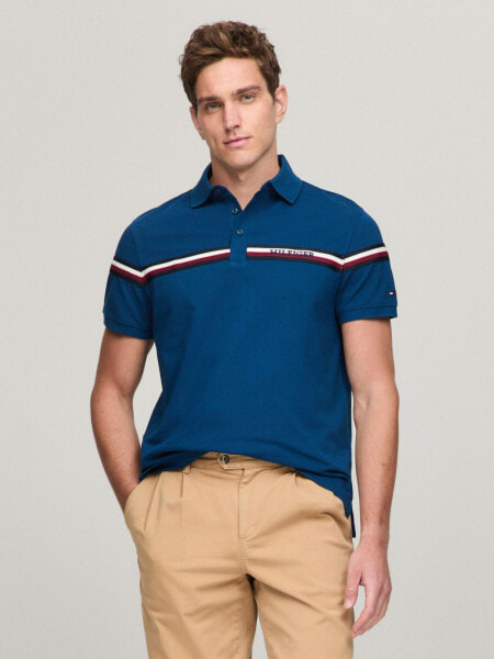 Regular Fit Monotype Stripe Polo