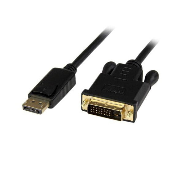 StarTech.com 3ft (1m) DisplayPort to DVI Cable - 1080p Video - Active DisplayPort to DVI Adapter Cable - DisplayPort to DVI-D Cable Converter Single Link - DP 1.2 to DVI Monitor Cable - 0.9 m - DisplayPort - DVI-D - Male - Male - Straight