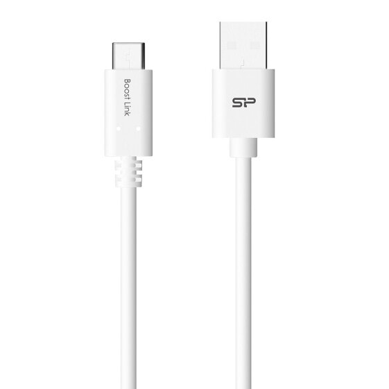 Разъем USB кабеля USB A - USB C Silicon Power Boost Link PVC LK10AC 1 м 480 Мбит/с Белый