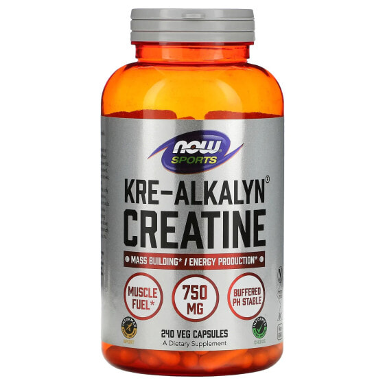 Креатин NOW, Kre-Alkalyn, 1500 мг, 240 капсул для вегетарианцев