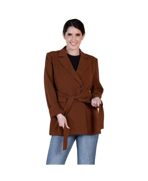 Пиджак с двойным клапаном и поясом Standards & Practices для женщин