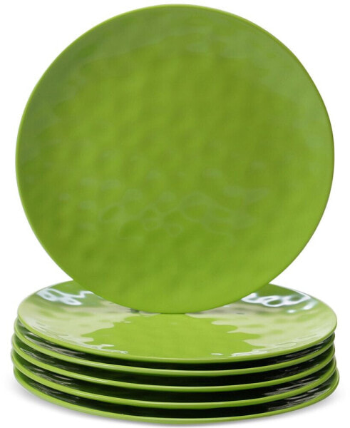 6-Pc. Green Melamine Dinner Plate Set