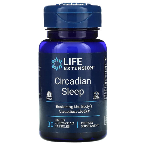 Витамины для здорового сна Life Extension Circadian Sleep, 30 жидких вегетарианских капсул