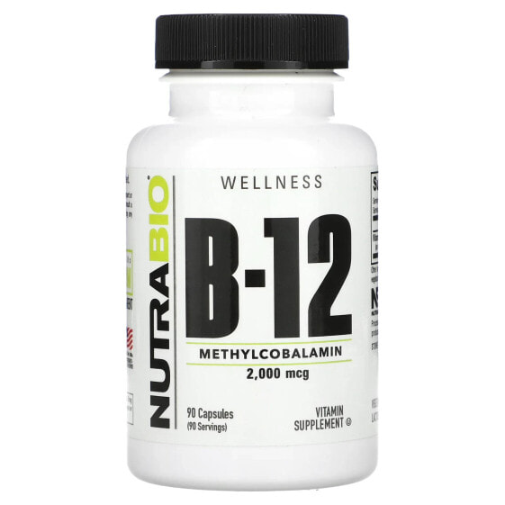 Vitamin B-12, 2,000 mcg, 90 Capsules