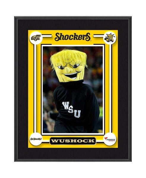 Wichita State Shockers WuShock 10.5'' x 13'' Sublimated Mascot Plaque