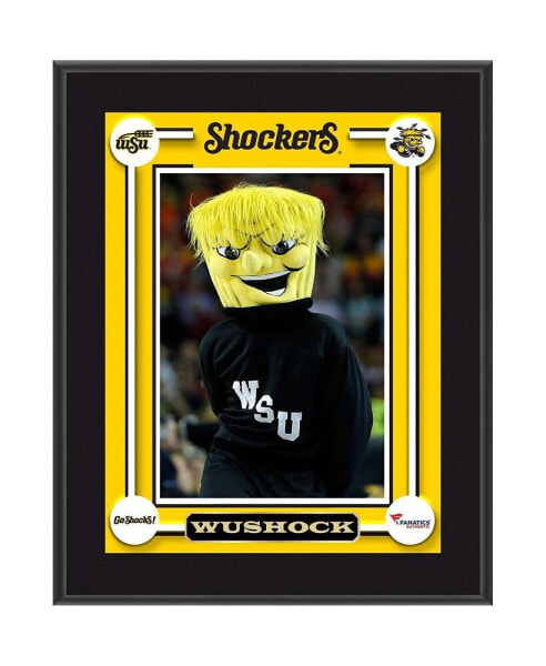 Wichita State Shockers WuShock 10.5'' x 13'' Sublimated Mascot Plaque