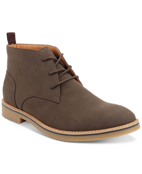 Men's Nathan Faux-Leather Lace-Up Chukka Boots, Created for Macy's