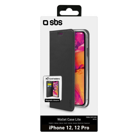 Чехол для смартфона SBS Mobile Wallet Case iPhone 12/12 Pro 15.5 см Черный