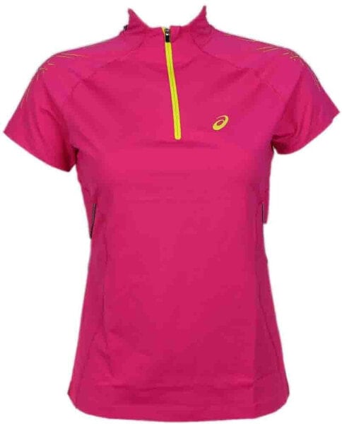 ASICS Speed Inner Muscle Short Sleeve HalfZip Pullover Womens Pink Casual Outerw