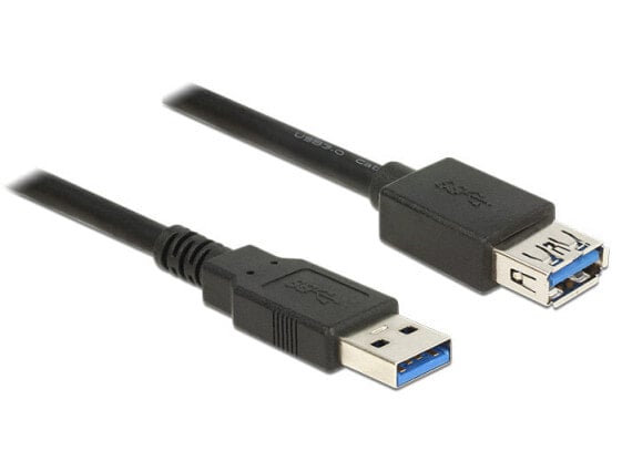 Delock 85058 - 5 m - USB A - USB A - USB 3.2 Gen 1 (3.1 Gen 1) - Male/Female - Black