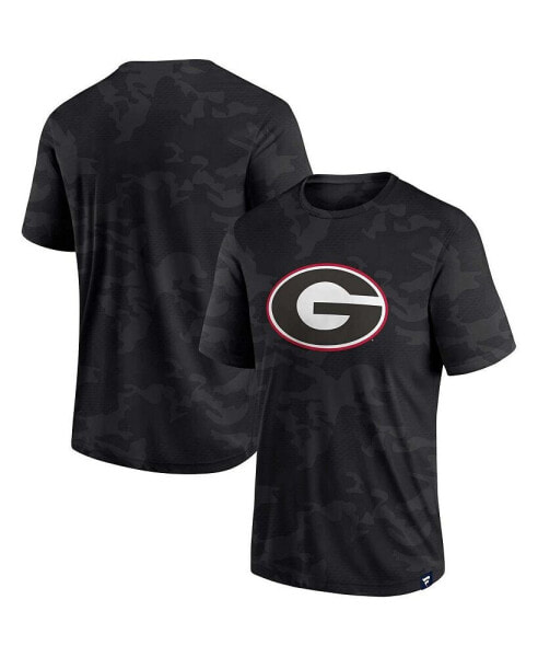 Men's Black Georgia Bulldogs Camo Logo T-shirt